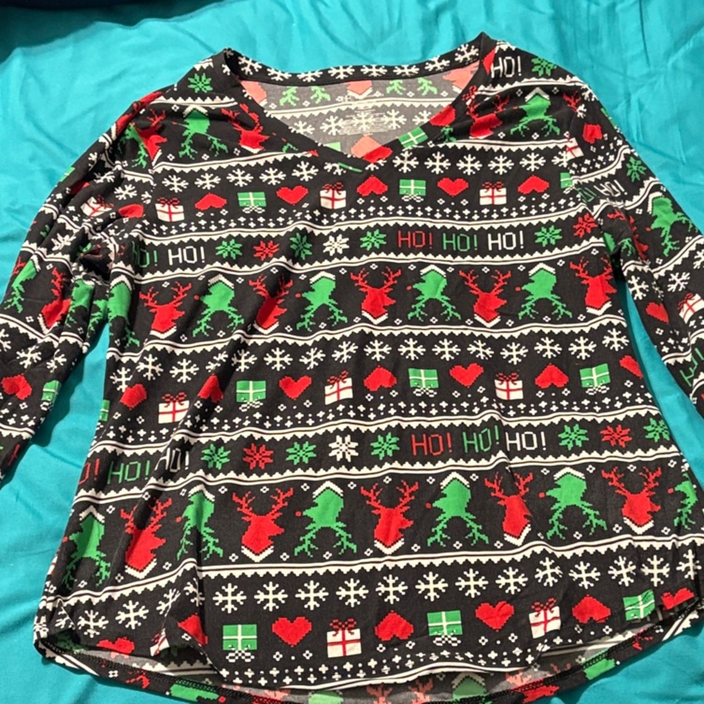 No Boundaries Festive Fair Isle Christmas Long Sleeved Top